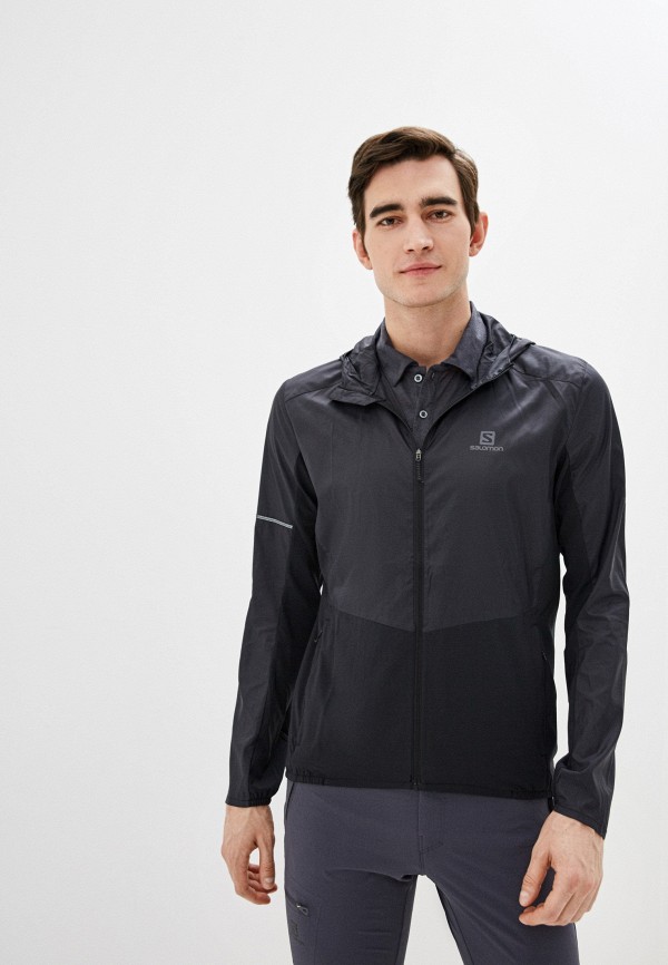 

Ветровка Salomon, Черный, AGILE FZ HOODIE M