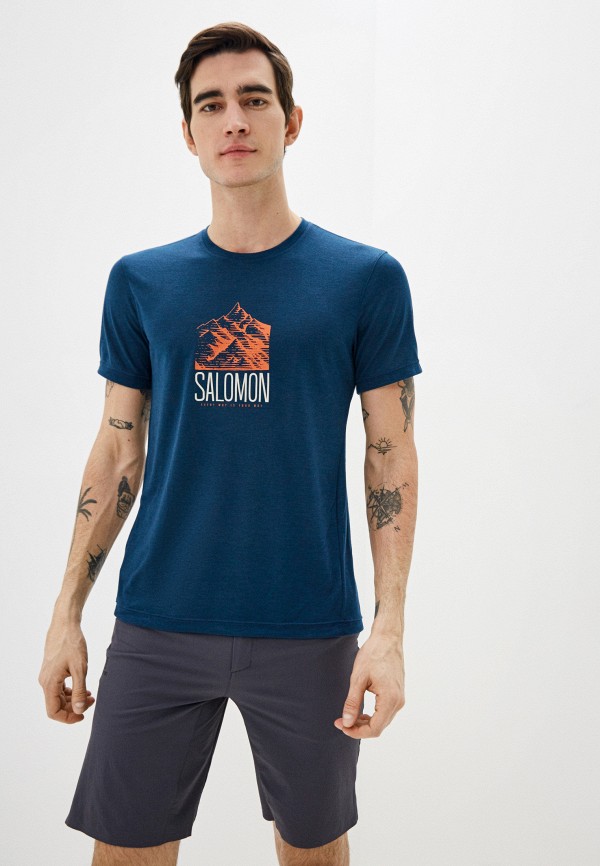 

Футболка спортивная Salomon, Синий, EXPLORE GRAPHIC SS TEE M