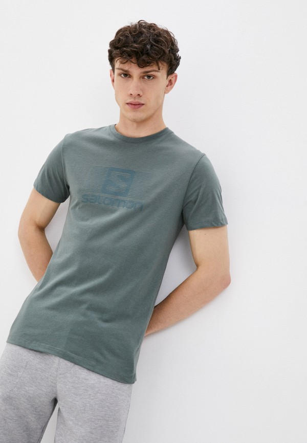 

Футболка Salomon, Хаки, BLEND LOGO SS TEE M