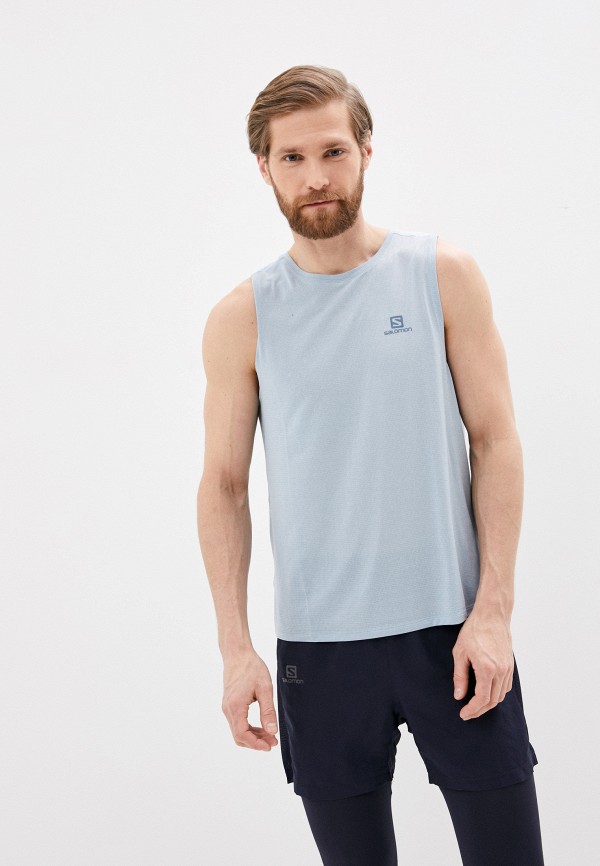 

Майка спортивная Salomon, Голубой, AGILE TANK M