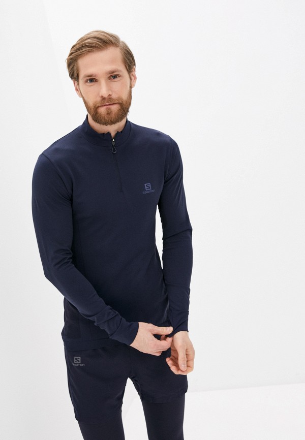 

Лонгслив спортивный Salomon, Синий, EXPLORE SEAMLESS HALF ZIP