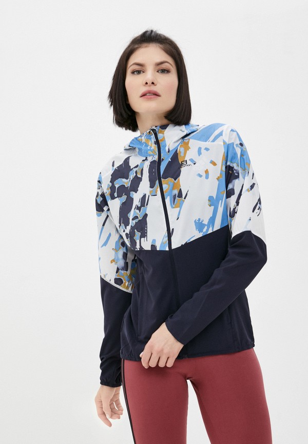 

Ветровка Salomon, Синий, AGILE FZ HOODIE W
