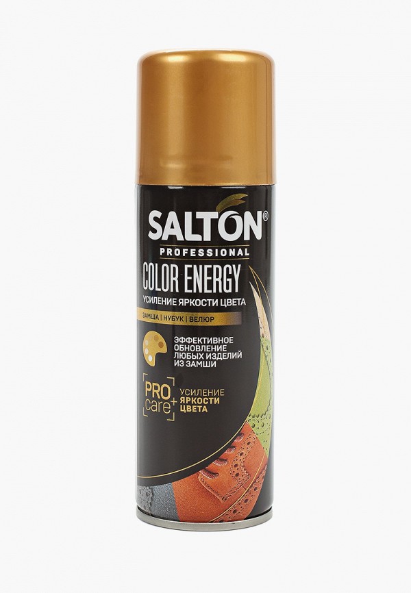 

Спрей для обуви Salton Professional, Прозрачный, Color Energy, для усиления яркости цвета замши, нубука и велюра, бесцветный, 200 мл
