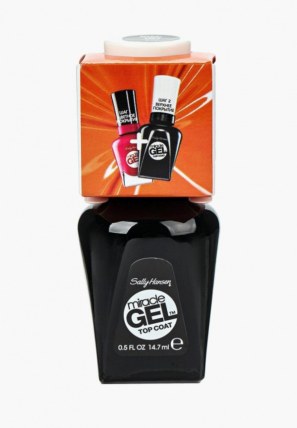 

Гель-лак для ногтей Sally Hansen, Прозрачный, Miracle Gel Верхнее покрытие- 2.0 top coat 14,7 мл