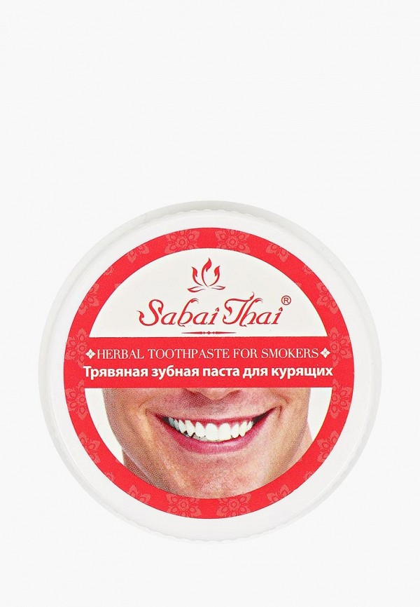 

Зубная паста Sabai Thai Authentic SPA, Белый, Травяная, для курильщиков, 25 гр