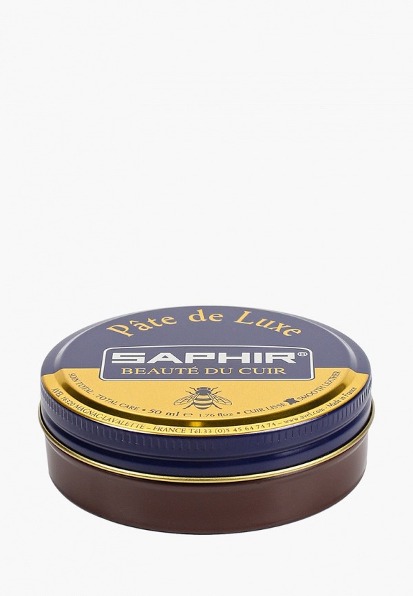

Крем для обуви Saphir, Коричневый, Pate de luxe, средне-коричневый, 50 мл