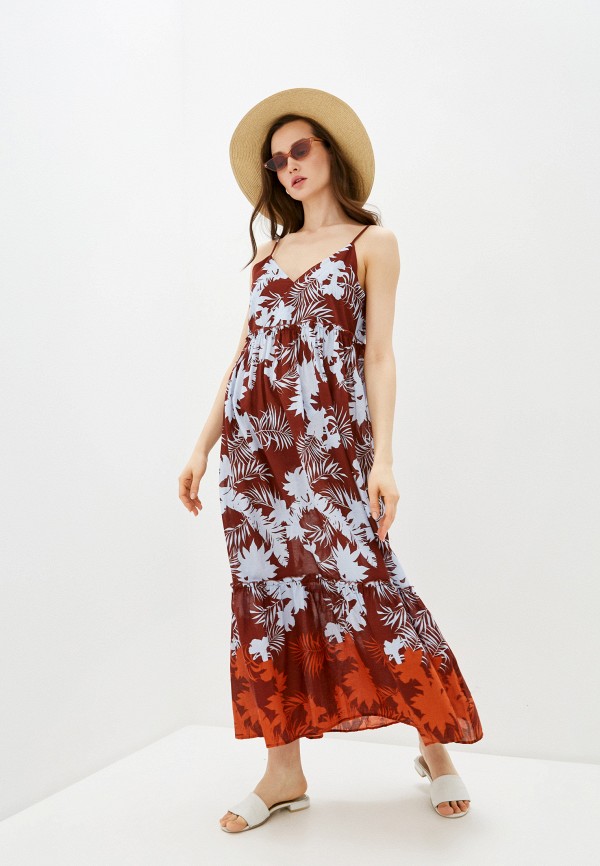 

Платье пляжное Seafolly Australia, Коричневый, Wild Tropics Maxi
