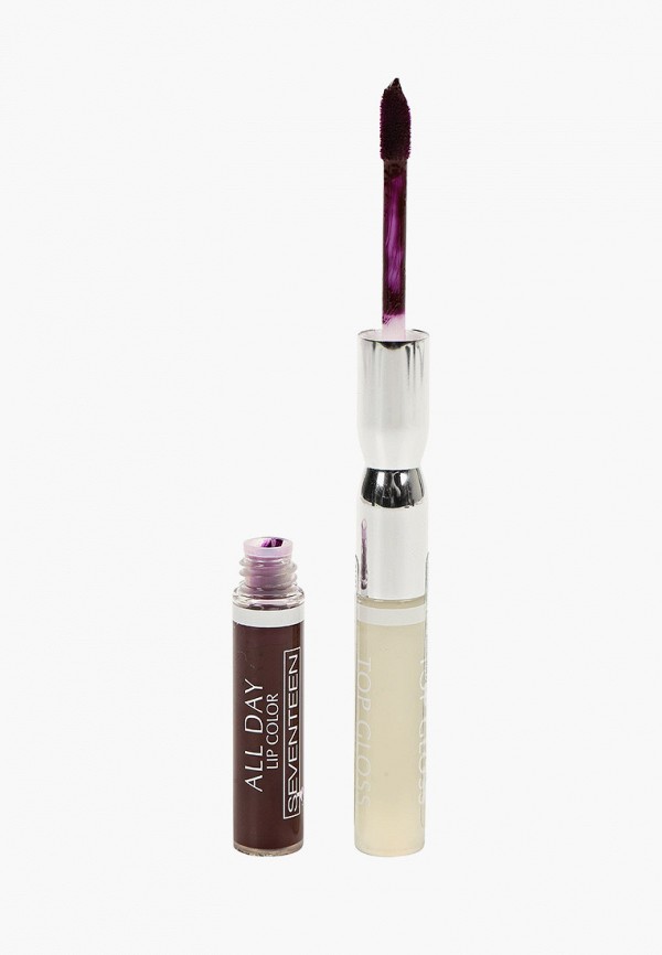 

Помада Seventeen, Коричневый, 38, ALL DAY LIP COLOR & TOP GLOSS, очень темный красный
