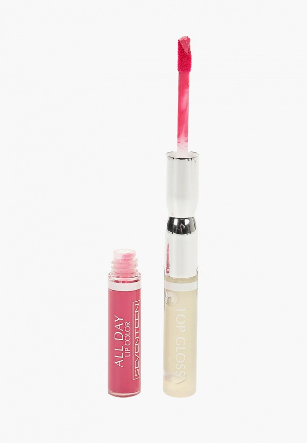 

Помада Seventeen, Розовый, 59, ALL DAY LIP COLOR & TOP GLOSS, пастельный розовый