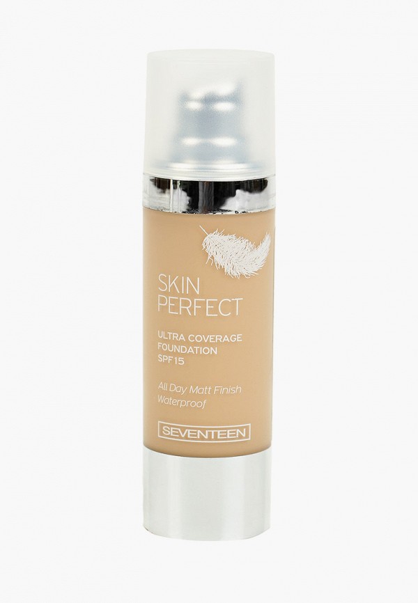 

Тональное средство Seventeen, Бежевый, SKlN PERFECT Ultra Coverage Foundation SPF15 тон.03