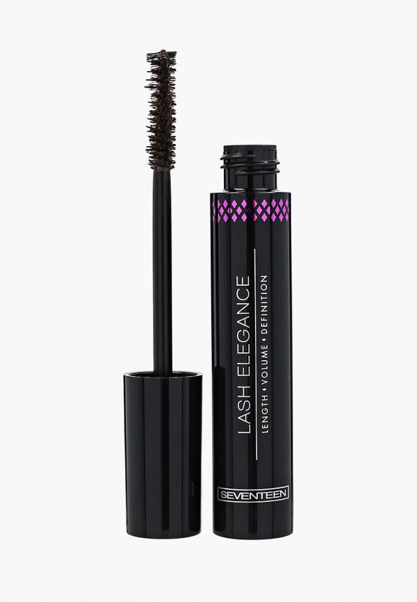 

Тушь для ресниц Seventeen, Коричневый, Lash elegance с эффектом накладных ресниц , длина, объем , разделение т 02 кофе