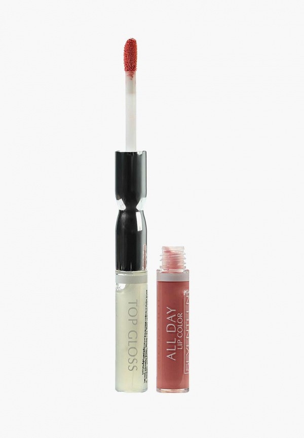 

Помада Seventeen, Розовый, Жидкая стойкая 18 ALL DAY LIP COLOR & TOP GLOSS нежный розовый