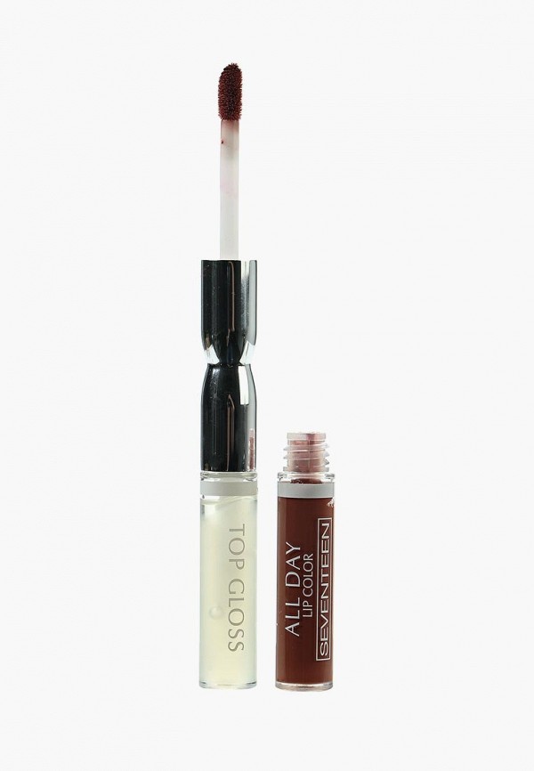 

Помада Seventeen, Коричневый, Жидкая стойкая 28 ALL DAY LIP COLOR & TOP GLOSS сиена