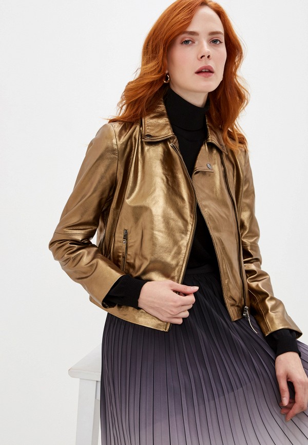 

Куртка кожаная Seventy, Золотой