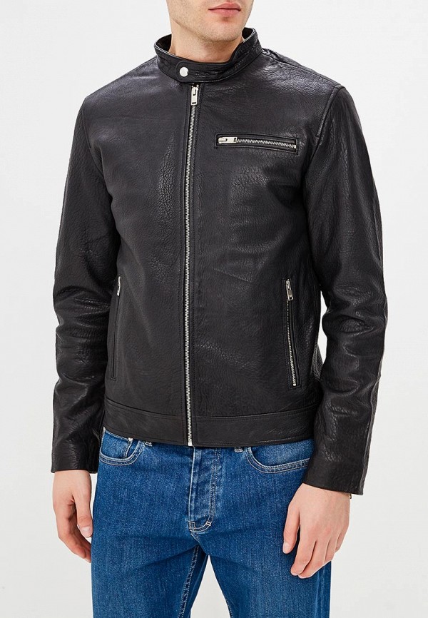 

Куртка кожаная Selected Homme, Черный