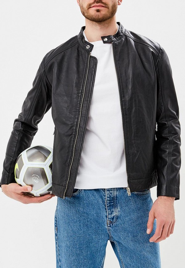 

Куртка кожаная Selected Homme, Черный