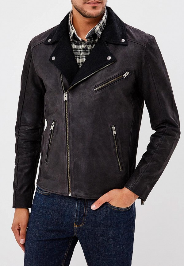

Куртка кожаная Selected Homme, Черный
