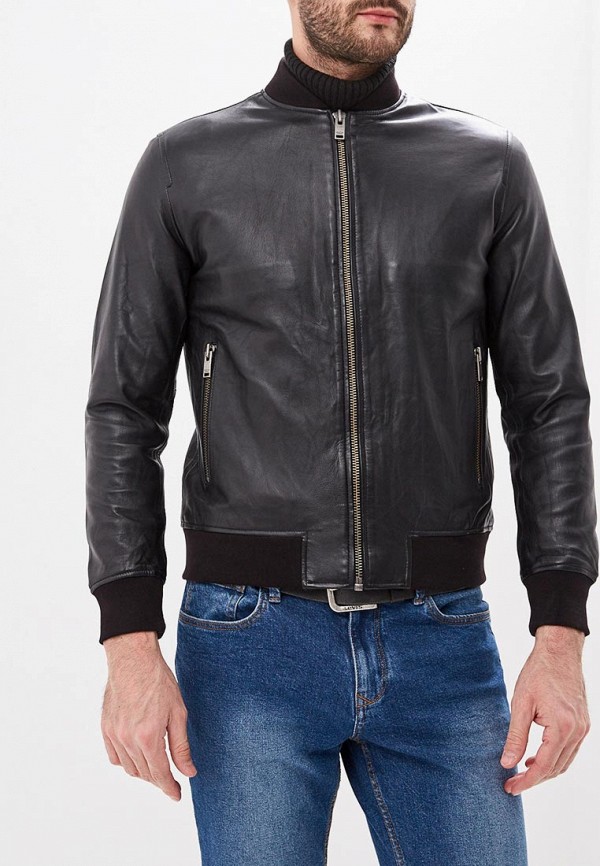 

Куртка кожаная Selected Homme, Черный