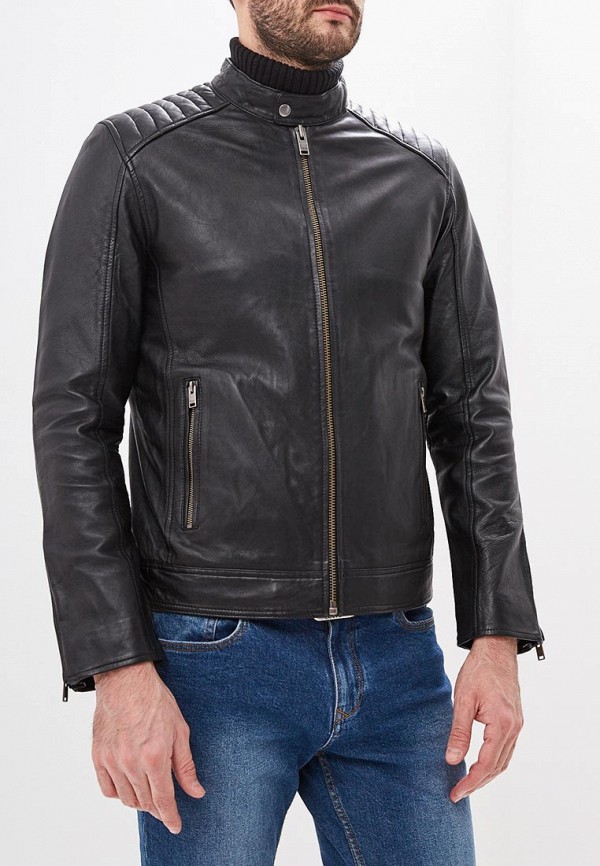 

Куртка кожаная Selected Homme, Черный