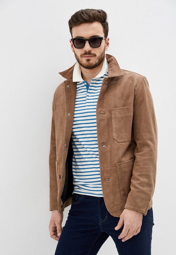 

Куртка кожаная Selected Homme, Коричневый, Selected Homme SE392EMHTWM0