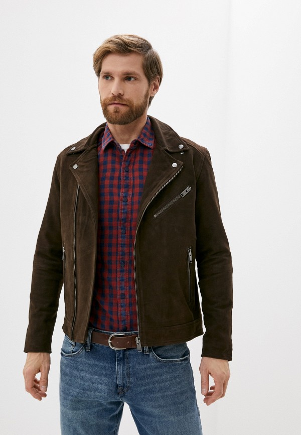 

Куртка кожаная Selected Homme, Коричневый