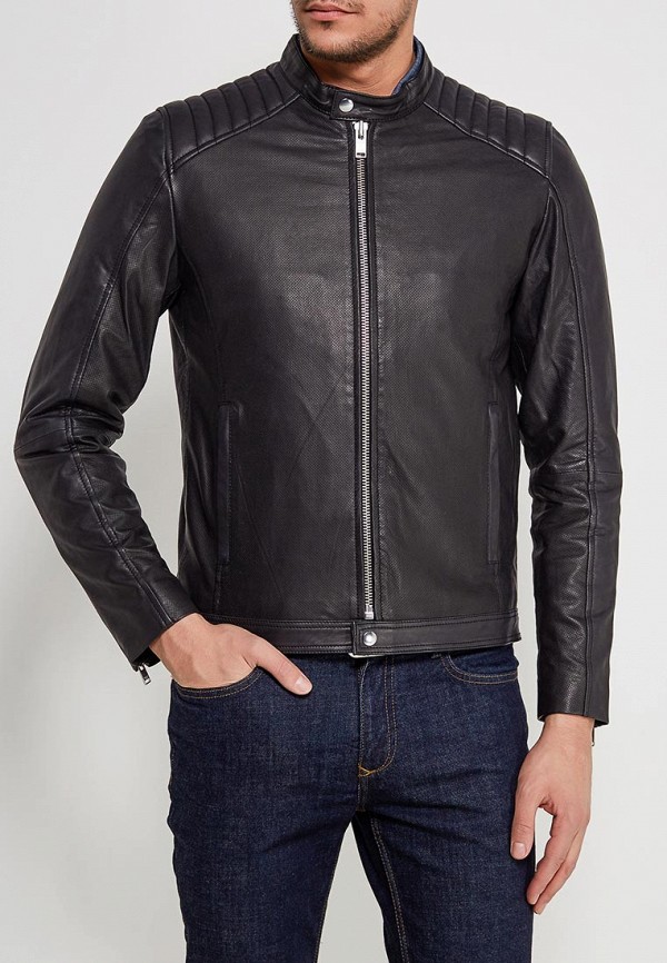 

Куртка кожаная Selected Homme, Черный