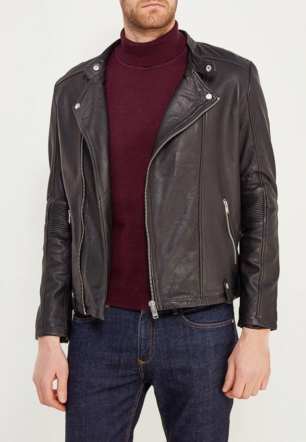 

Куртка кожаная Selected Homme, Черный