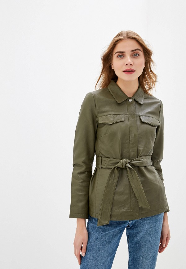 

Куртка кожаная Selected Femme, Хаки