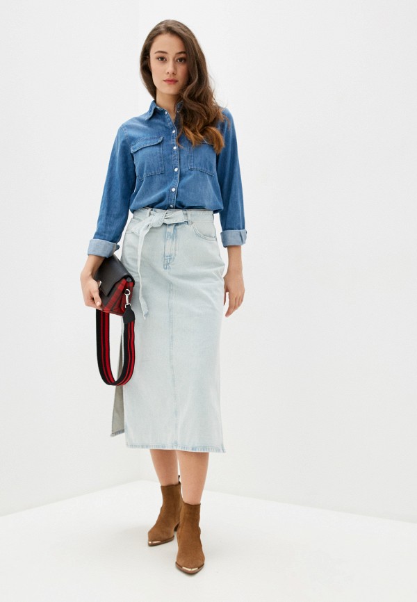 

Юбка джинсовая Selected Femme, Голубой, Selected Femme SE781EWHJCO5