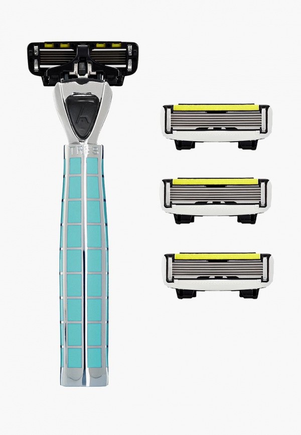 

Станок для бритья Shave Lab, Голубой, TRES Ocean Breeze - P.6 (океанский бриз/серебр, комплект 6 лезвий х 4шт).