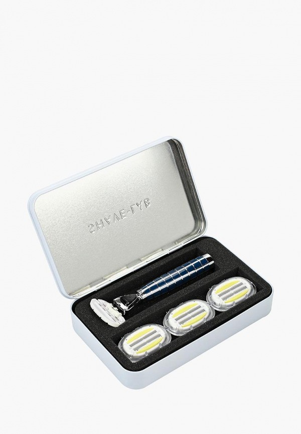 

Набор для бритья Shave Lab, Синий, TRES Arctic Blue- P.L.6+ для женщин Арктический синий/серебро, комплект 6+(с увлажняющей подушечкой) лезвий х 4шт