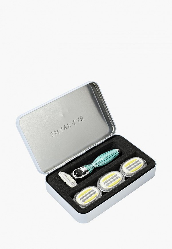

Набор для бритья Shave Lab, Голубой, SEIS Ocean Breeze- P.L.6+ для женщин Океанский бриз/серебро, комплект 6+(с увлажняющей подушечкой) лезвий х 4шт
