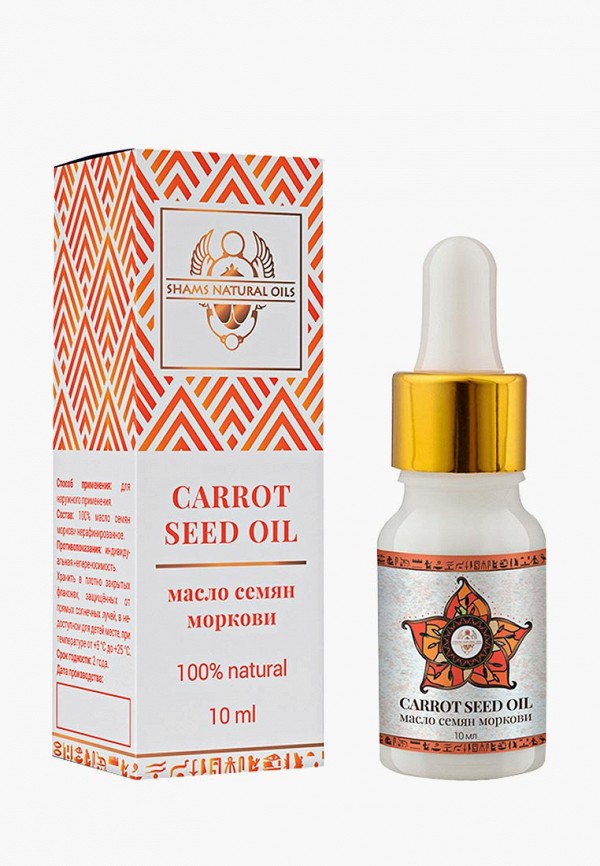 

Масло для тела Shams Natural Oils, Прозрачный, с экстрактом семян моркови, 10 мл