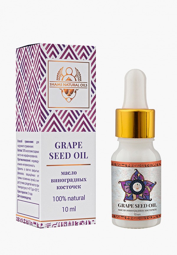 

Масло для лица Shams Natural Oils, Прозрачный, виноградной косточки 10 мл