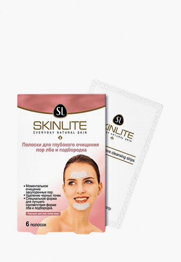 

Набор для ухода за лицом Skinlite, Белый, Тканевые полоски для глубокого очищения пор лба и подбородка, 6 шт