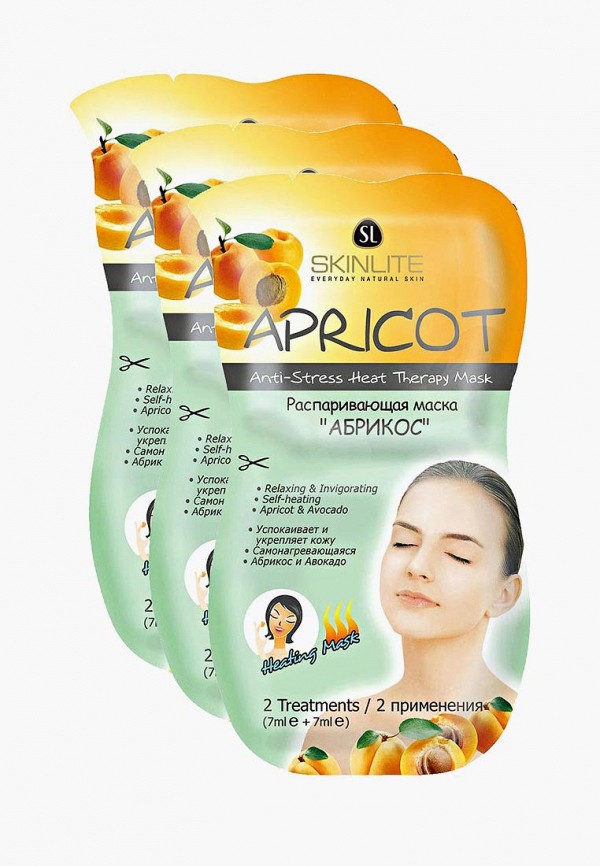 

Набор для ухода за лицом Skinlite, Прозрачный, Распаривающая маска. АБРИКОС. 2 применения, 7 мл х 2, набор из 3 уп