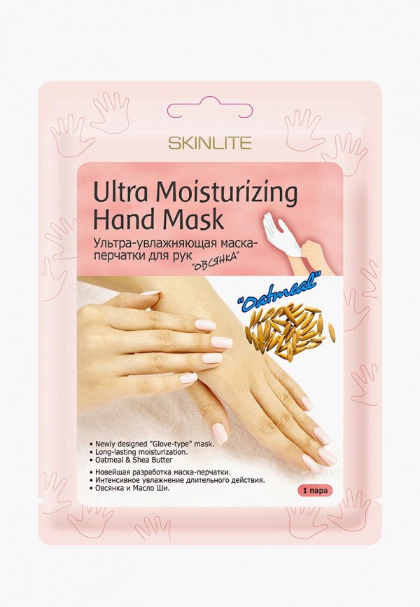 

Маска для рук Skinlite, Белый, Ультра увлажняющая-перчатки для рук Овсянка , 1 пара