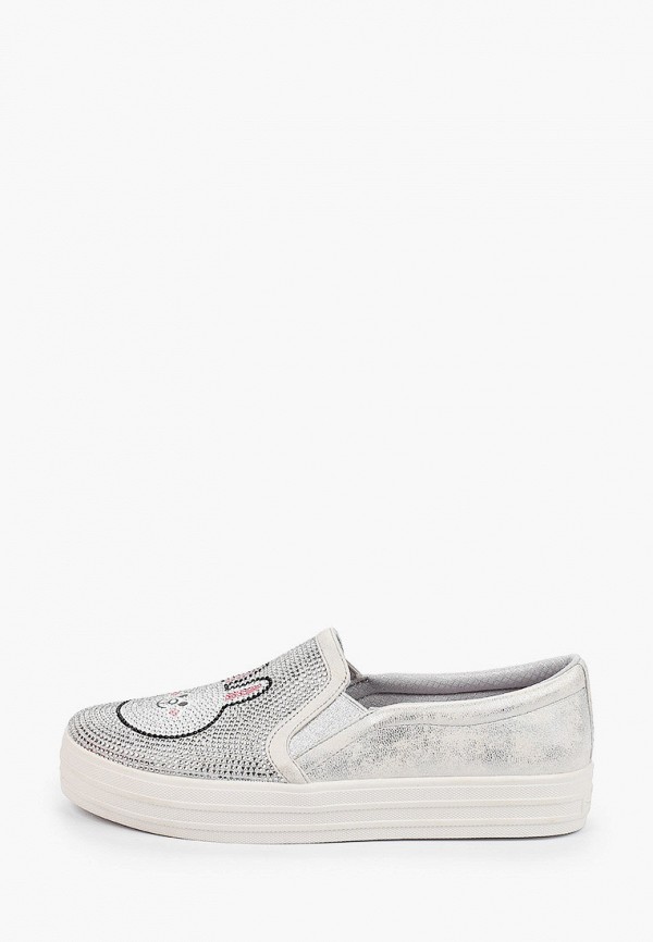 

Слипоны Skechers, Серебряный