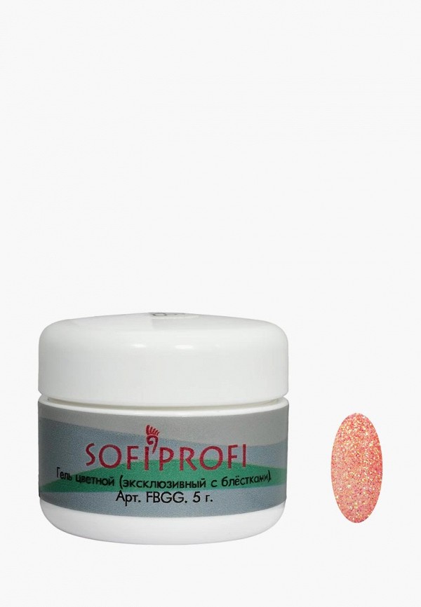 

Гель для ногтей Sofiprofi, Красный, 75 красная галография