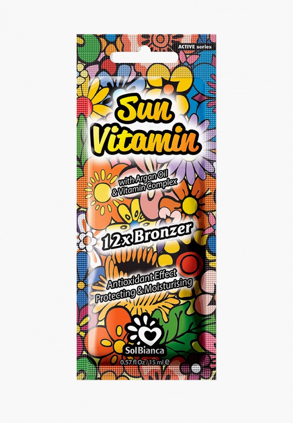

Крем для тела Solbianca, Прозрачный, для солярия “Sun Vitamin”12х bronzer 45 мл