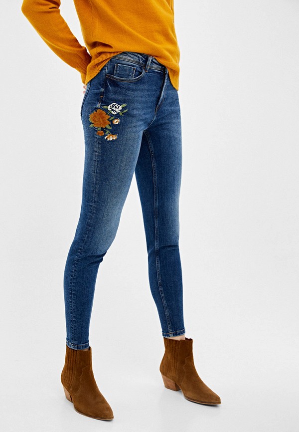 

Джинсы Springfield, Синий, SLIM CROPPED RIPPED