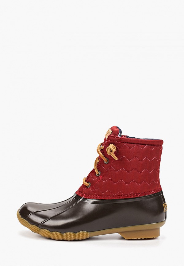 

Ботинки Sperry Top-Sider, Бордовый, Saltwater Chevron Quilt Nylon