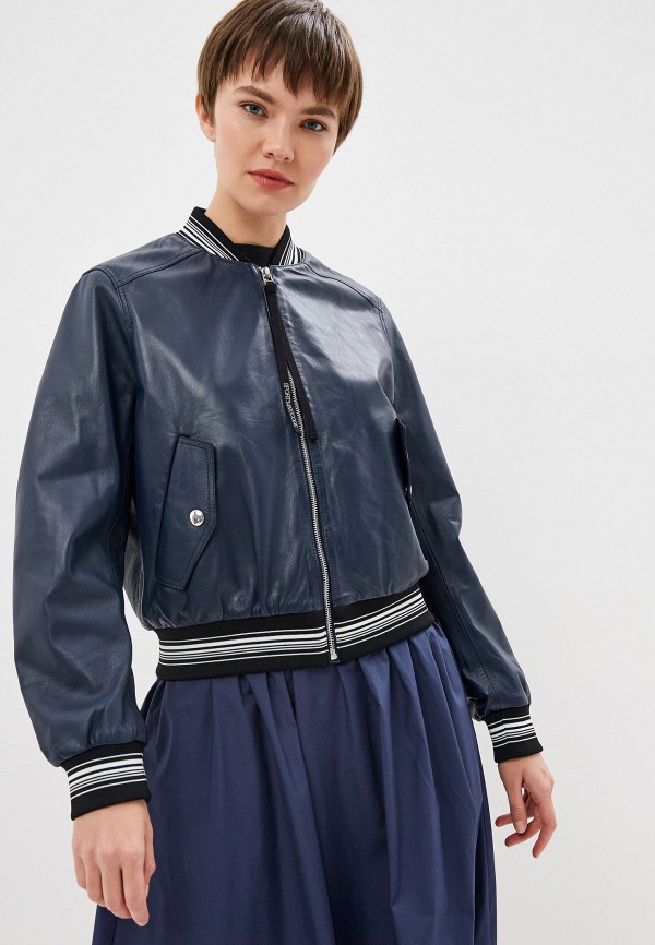 

Куртка кожаная Sportmax Code, Синий