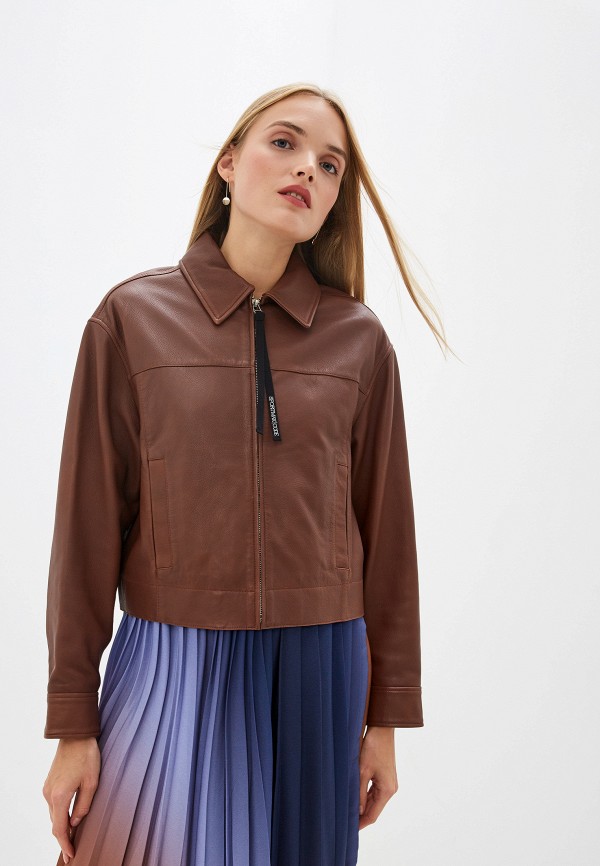 

Куртка кожаная Sportmax Code, Коричневый