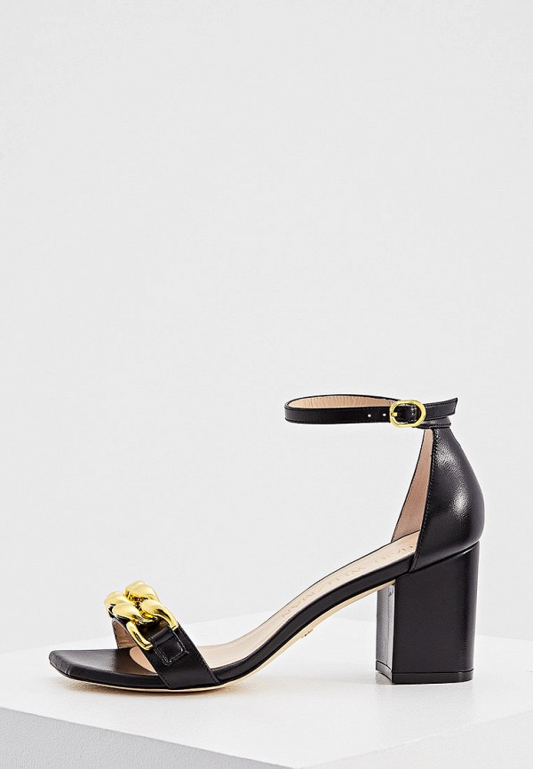 

Босоножки Stuart Weitzman, Черный, AMELINA BLOCK 75 CHAIN