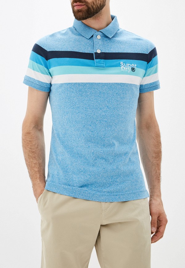 

Поло Superdry, Голубой, Superdry SU789EMEIYJ6