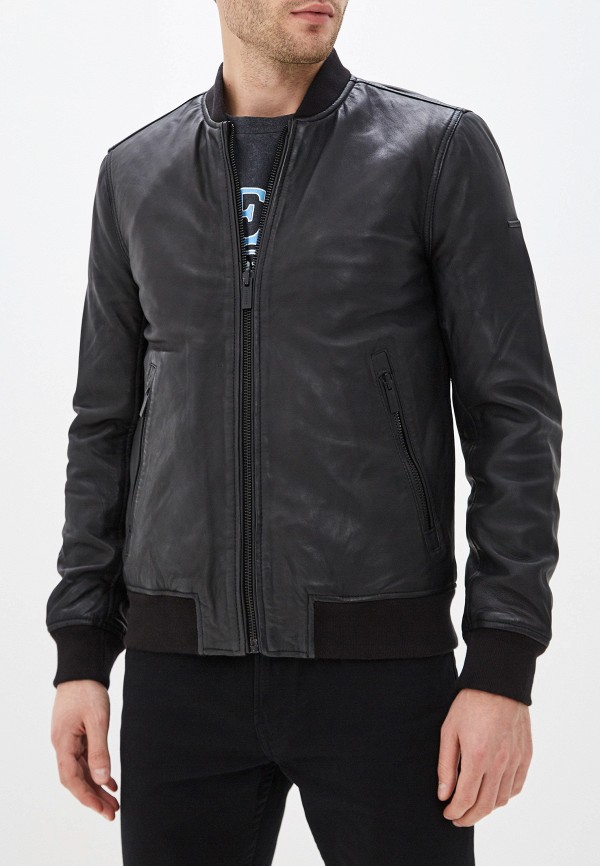 

Куртка кожаная Superdry, Черный