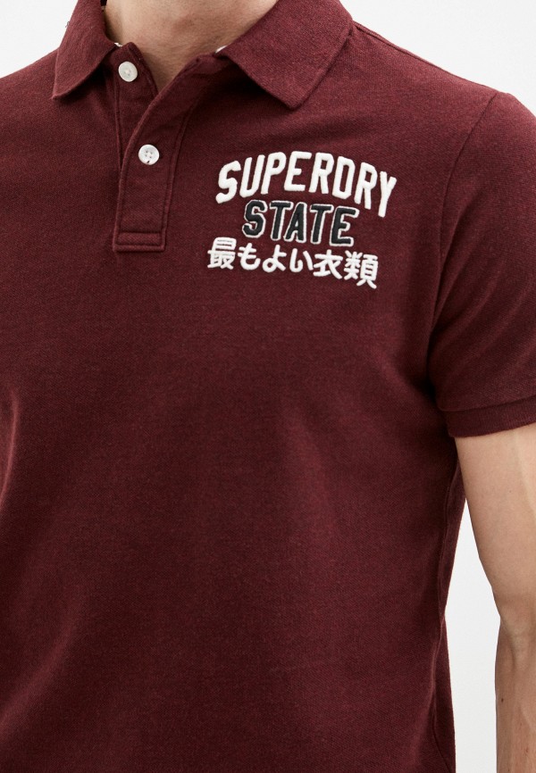 

Поло Superdry, Бордовый, Superdry SU789EMIBOR0