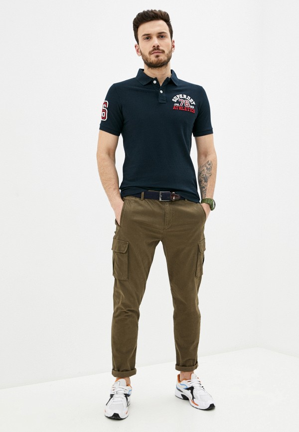 

Поло Superdry, Синий, Superdry SU789EMIBOR2