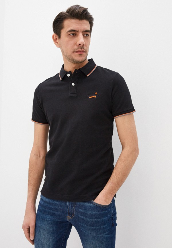 

Поло Superdry, Черный, Superdry SU789EMIBOR7